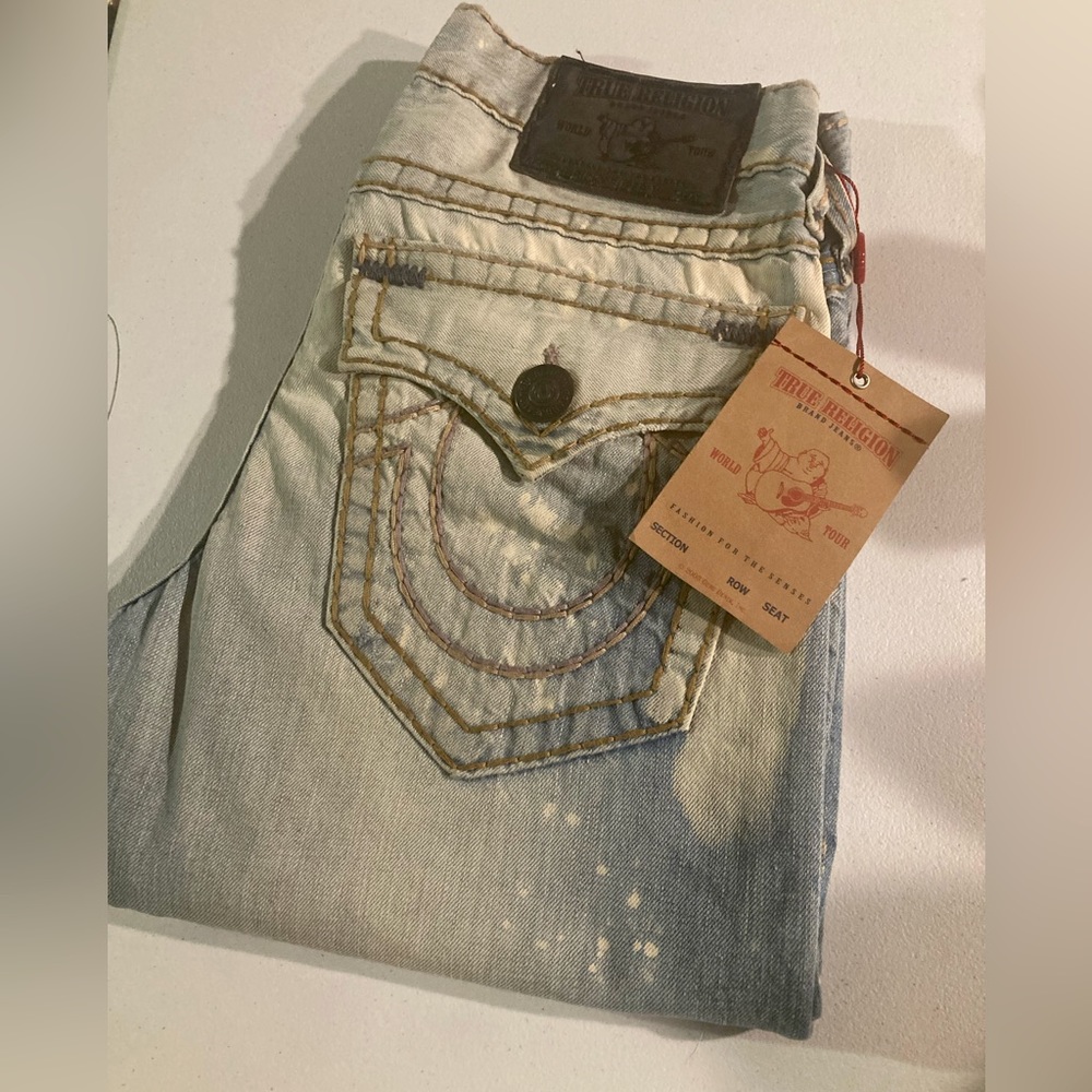 Rare! NWT’s! 🇺🇸Ricky Super T in “AZUL SAIL AWAY” wash True Religion size 30x34